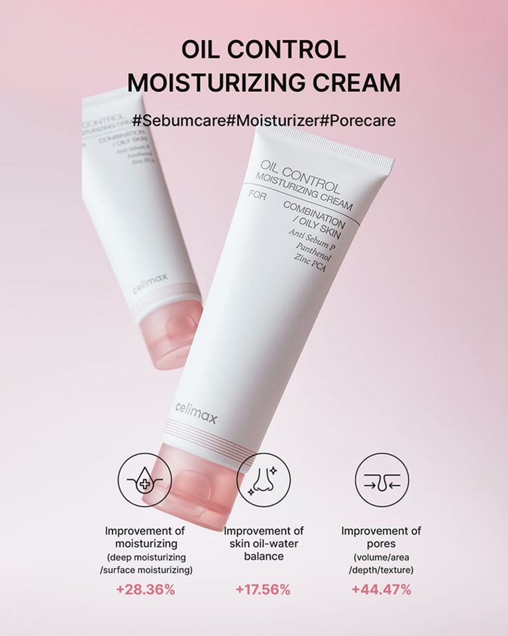 CELIMAX Oil Control Moisturizing Cream 80 ml Hidratante Piel Grasa y Poros Dilatados