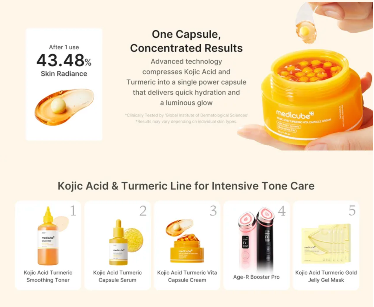 MEDICUBE Acid Kojic Turmeric Vita Capsule Cream