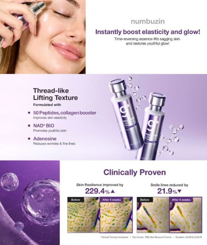No9 NAD Bio Lifting Essence 50ml Numbuzin