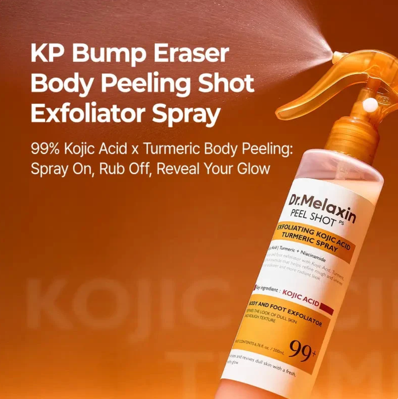 DR MELAXIN Peel Shot Exfoliating Acido Kojico Turmeric Spray