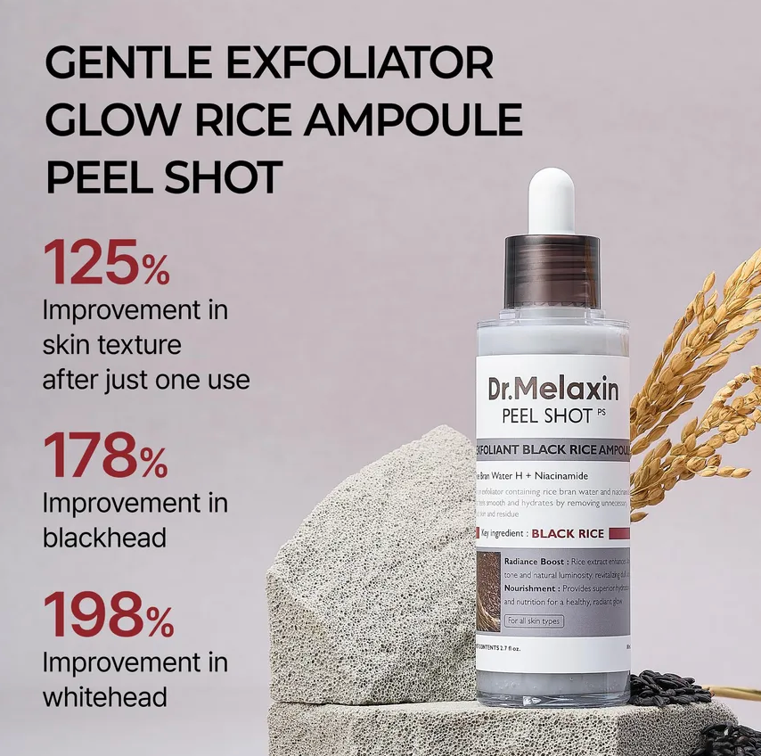 Dr. Melaxin Peel Shot Exfoliante Arroz Negro Ampoule